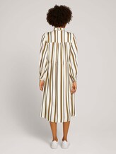 Lange blousejurk met patroon - Vrouwen - green beige stripe Lange blousejurk met patroon - Vrouwen - green beige stripe - 2 - Mine to five