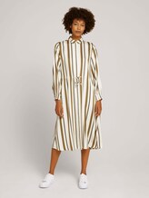 Lange blousejurk met patroon - Vrouwen - green beige stripe Lange blousejurk met patroon - Vrouwen - green beige stripe - 3 - Mine to five