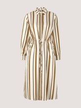 Lange blousejurk met patroon - Vrouwen - green beige stripe Lange blousejurk met patroon - Vrouwen - green beige stripe - 7 - Mine to five