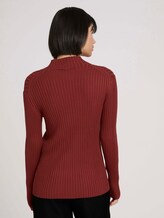 Ribbed turtleneck - Women - dark maroon red Ribbed turtleneck - Women - dark maroon red - 2 - TOM TAILOR