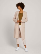 Langer Cardigan mit Taschen - Frauen - powder beige melange Langer Cardigan mit Taschen - Frauen - powder beige melange - 3 - Mine to five