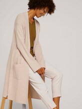 Langer Cardigan mit Taschen - Frauen - powder beige melange Langer Cardigan mit Taschen - Frauen - powder beige melange - 5 - Mine to five