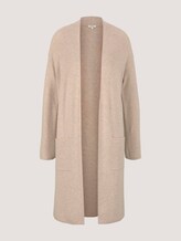 Langer Cardigan mit Taschen - Frauen - powder beige melange Langer Cardigan mit Taschen - Frauen - powder beige melange - 7 - Mine to five