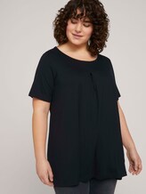 Curvy - T-Shirt mit Kellerfalte - Frauen - Deep Black Curvy - T-Shirt mit Kellerfalte - Frauen - Deep Black - 5 - My True Me