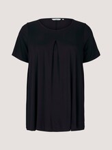 Curvy - T-Shirt mit Kellerfalte - Frauen - Deep Black Curvy - T-Shirt mit Kellerfalte - Frauen - Deep Black - 7 - My True Me