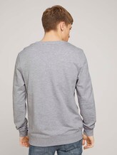 strukturiertes Sweatshirt - Männer - Light Stone Grey Melange strukturiertes Sweatshirt - Männer - Light Stone Grey Melange - 2 - TOM TAILOR Denim