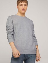 strukturiertes Sweatshirt - Männer - Light Stone Grey Melange strukturiertes Sweatshirt - Männer - Light Stone Grey Melange - 5 - TOM TAILOR Denim