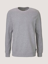 strukturiertes Sweatshirt - Männer - Light Stone Grey Melange strukturiertes Sweatshirt - Männer - Light Stone Grey Melange - 7 - TOM TAILOR Denim