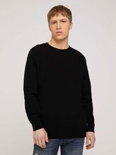 strukturiertes Sweatshirt - Männer - Black strukturiertes Sweatshirt - Männer - Black - 1 - TOM TAILOR Denim