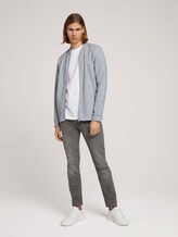 Bomberjacke aus Sweat mit Struktur - Männer - Light Stone Grey Melange Bomberjacke aus Sweat mit Struktur - Männer - Light Stone Grey Melange - 3 - TOM TAILOR Denim
