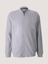 Bomberjacke aus Sweat mit Struktur - Männer - Light Stone Grey Melange Bomberjacke aus Sweat mit Struktur - Männer - Light Stone Grey Melange - 7 - TOM TAILOR Denim