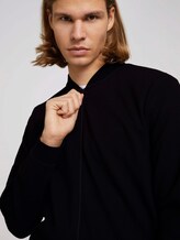Bomberjacke aus Sweat mit Struktur - Männer - Black Bomberjacke aus Sweat mit Struktur - Männer - Black - 9 - TOM TAILOR Denim