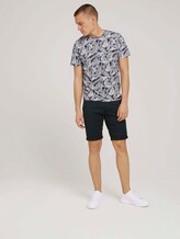 gemustertes T-Shirt - Männer - tarmac grey leaf design gemustertes T-Shirt - Männer - tarmac grey leaf design - 3 - TOM TAILOR