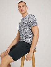 gemustertes T-Shirt - Männer - tarmac grey leaf design gemustertes T-Shirt - Männer - tarmac grey leaf design - 5 - TOM TAILOR