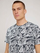 gemustertes T-Shirt - Männer - tarmac grey leaf design gemustertes T-Shirt - Männer - tarmac grey leaf design - 9 - TOM TAILOR