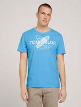 T-Shirt mit Print - Männer - aquarius turquoise T-Shirt mit Print - Männer - aquarius turquoise - 1 - TOM TAILOR