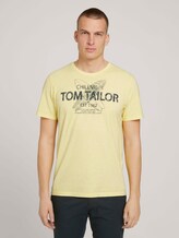 T-Shirt mit Print - Männer - pale straw yellow T-Shirt mit Print - Männer - pale straw yellow - 1 - TOM TAILOR