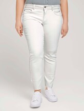 Plus - Slim Fit Jeans mit Fransen - Frauen - Whisper White Plus - Slim Fit Jeans mit Fransen - Frauen - Whisper White - 1 - My True Me