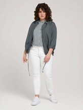 Plus - Slim Fit Jeans mit Fransen - Frauen - Whisper White Plus - Slim Fit Jeans mit Fransen - Frauen - Whisper White - 3 - My True Me