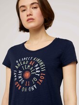 T-Shirt mit Schriftprint - Frauen - Real Navy Blue T-Shirt mit Schriftprint - Frauen - Real Navy Blue - 10 - TOM TAILOR Denim