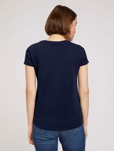 T-Shirt mit Schriftprint - Frauen - Real Navy Blue T-Shirt mit Schriftprint - Frauen - Real Navy Blue - 2 - TOM TAILOR Denim