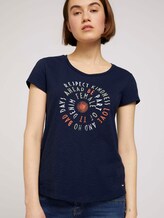 T-Shirt mit Schriftprint - Frauen - Real Navy Blue T-Shirt mit Schriftprint - Frauen - Real Navy Blue - 5 - TOM TAILOR Denim