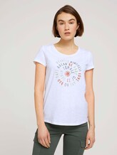 T-Shirt mit Schriftprint - Frauen - White T-Shirt mit Schriftprint - Frauen - White - 1 - TOM TAILOR Denim