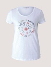 T-Shirt mit Schriftprint - Frauen - White T-Shirt mit Schriftprint - Frauen - White - 7 - TOM TAILOR Denim