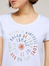 T-Shirt mit Schriftprint - Frauen - White T-Shirt mit Schriftprint - Frauen - White - 9 - TOM TAILOR Denim