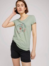 T-Shirt mit Schriftprint - Frauen - light dusty green T-Shirt mit Schriftprint - Frauen - light dusty green - 5 - TOM TAILOR Denim