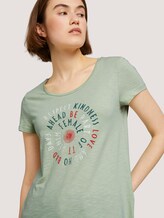 T-Shirt mit Schriftprint - Frauen - light dusty green T-Shirt mit Schriftprint - Frauen - light dusty green - 9 - TOM TAILOR Denim