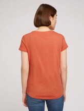 T-Shirt mit Schriftprint - Frauen - sundown coral T-Shirt mit Schriftprint - Frauen - sundown coral - 2 - TOM TAILOR Denim