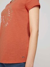 T-Shirt mit Schriftprint - Frauen - sundown coral T-Shirt mit Schriftprint - Frauen - sundown coral - 9 - TOM TAILOR Denim