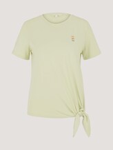 Loose Fit T-Shirt mit Knotendetail - Frauen - light dusty green Loose Fit T-Shirt mit Knotendetail - Frauen - light dusty green - 7 - TOM TAILOR Denim