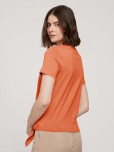 Loose Fit T-Shirt mit Knotendetail - Frauen - sundown coral Loose Fit T-Shirt mit Knotendetail - Frauen - sundown coral - 2 - TOM TAILOR Denim