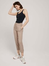 Ripp Top mit Knopfleiste - Frauen - deep black Ripp Top mit Knopfleiste - Frauen - deep black - 3 - TOM TAILOR Denim