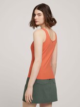 Ripp Top mit Knopfleiste - Frauen - sundown coral Ripp Top mit Knopfleiste - Frauen - sundown coral - 2 - TOM TAILOR Denim