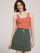 Ripp Top mit Knopfleiste - Frauen - sundown coral Ripp Top mit Knopfleiste - Frauen - sundown coral - 5 - TOM TAILOR Denim