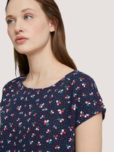 Gemusterte Kurzarmbluse - Frauen - navy flower print Gemusterte Kurzarmbluse - Frauen - navy flower print - 9 - TOM TAILOR Denim