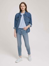 Patterned short-sleeved blouse - Women - light blue vertical stripe Patterned short-sleeved blouse - Women - light blue vertical stripe - 3 - TOM TAILOR Denim