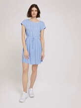 Gestreiftes Minikleid mit elastischem Bund - Frauen - light blue vertical stripe Gestreiftes Minikleid mit elastischem Bund - Frauen - light blue vertical stripe - 3 - TOM TAILOR Denim