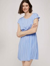 Gestreiftes Minikleid mit elastischem Bund - Frauen - light blue vertical stripe Gestreiftes Minikleid mit elastischem Bund - Frauen - light blue vertical stripe - 5 - TOM TAILOR Denim