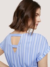 Gestreiftes Minikleid mit elastischem Bund - Frauen - light blue vertical stripe Gestreiftes Minikleid mit elastischem Bund - Frauen - light blue vertical stripe - 9 - TOM TAILOR Denim