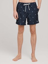 patterned swimming shorts - Men - navy white summer palm print patterned swimming shorts - Men - navy white summer palm print - 1 - TOM TAILOR Denim