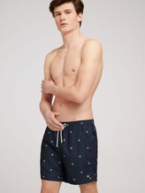 patterned swimming shorts - Men - navy white summer palm print patterned swimming shorts - Men - navy white summer palm print - 5 - TOM TAILOR Denim