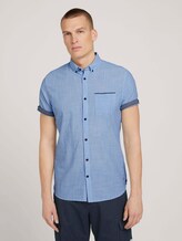 geruit overhemd - Mannen - Brilliant Blue Pint Stripe geruit overhemd - Mannen - Brilliant Blue Pint Stripe - 1 - TOM TAILOR