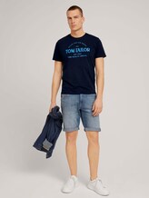 Logo Print T-Shirt - Männer - Dark Blue Logo Print T-Shirt - Männer - Dark Blue - 3 - TOM TAILOR