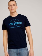 Logo Print T-Shirt - Männer - Dark Blue Logo Print T-Shirt - Männer - Dark Blue - 5 - TOM TAILOR