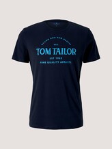 Logo Print T-Shirt - Männer - Dark Blue Logo Print T-Shirt - Männer - Dark Blue - 7 - TOM TAILOR