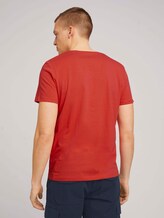 Logo Print T-Shirt - Männer - Plain Red Logo Print T-Shirt - Männer - Plain Red - 2 - TOM TAILOR